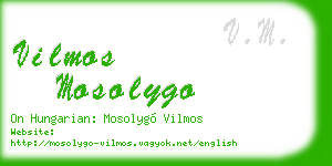 vilmos mosolygo business card